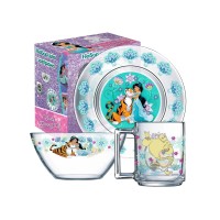 Набір дитячого посуду ОСЗ Disney Жасмин 3 предмети (чашка 250 мл, тарілка, салатник) 